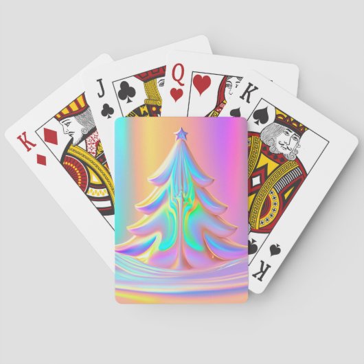 Jeu De Cartes Arbre de Noël Iridescente (dos)