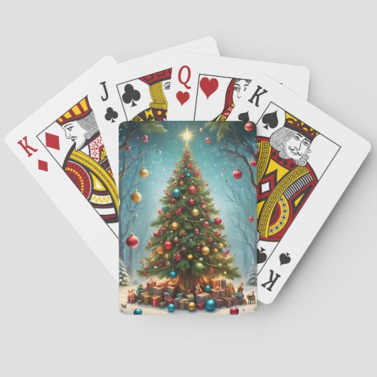 Jeu De Cartes Arbre de Noël Lumineux, (dos)