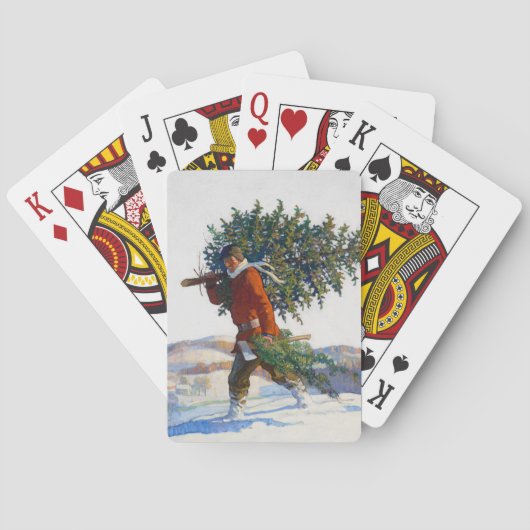 Jeu De Cartes Arbre de Noël | N.C. Wyeth (dos)