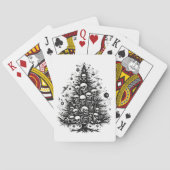 Jeu De Cartes Arbre de Noël noir Crânes et os (dos)