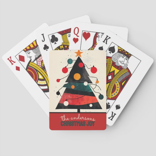 Jeu De Cartes Arbre de Noël personnalisable (dos)