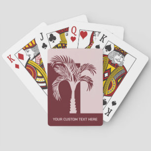 Jeu De Cartes Arbre de palmes Tropical Texte Personnalisé