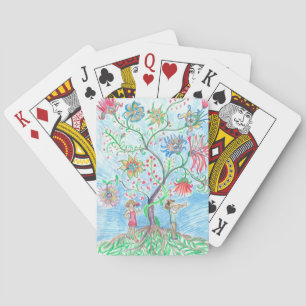 Jeu De Cartes Arbre de vie et deux personnages