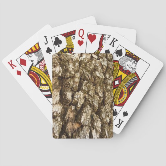 Jeu De Cartes Arbre écorce II Conception texturée naturelle (dos)