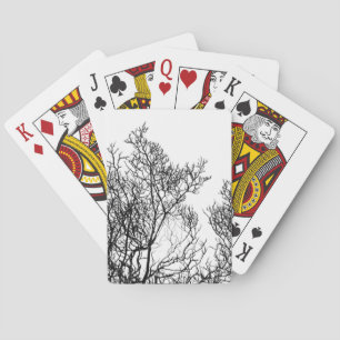 Jeu De Cartes Arbre gothique noir et blanc