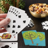 Jeu De Cartes Arbre vert avec le feuille jaune de Chariklia (In Situ)