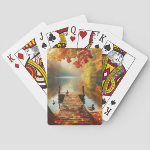Jeu De Cartes Arbres d'automne & lac aux canards