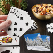 Jeu De Cartes Arbres de neige sous une plate-forme claire de (In Situ)