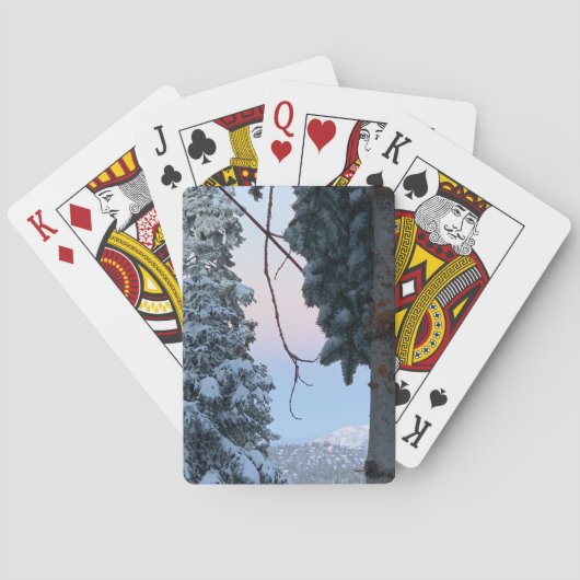 Jeu De Cartes Arbres neigeux (dos)