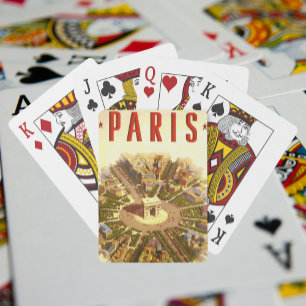 Jeu De Cartes Arc de Triomphe vintage, Paris, France Art de voya