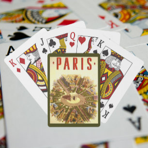 Jeu De Cartes Arc de Triomphe vintage, Paris, France Travel Art
