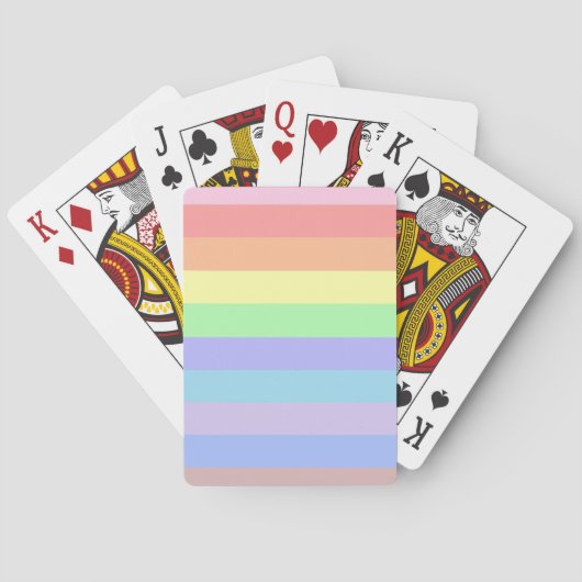 Jeu De Cartes Arc-en-ciel des couleurs pastel (dos)