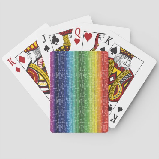 Jeu De Cartes Arc-en-ciel numérique (dos)