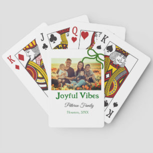 Jeu De Cartes Arc vert joyeuse Vibes ajouter le nom de la photo 