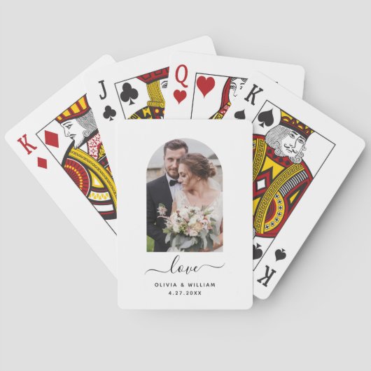 Jeu De Cartes Arche photo moderne | Amour noir et blanc (dos)