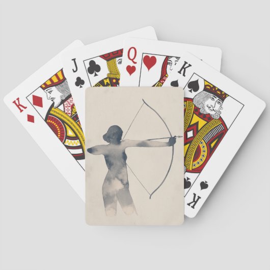 Jeu De Cartes Archeresse aquarelle Silhouette (dos)