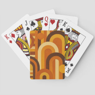Jeu De Cartes Arches et Taches Solaires Rétro MCM Design Géométr