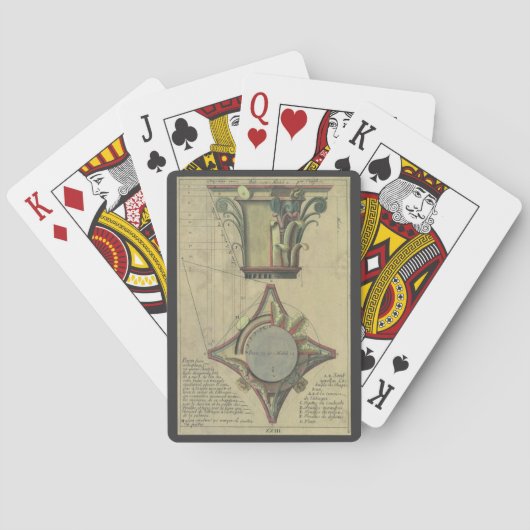 Jeu De Cartes Architecture Ancienne, Couronne de Capitale Décora (dos)