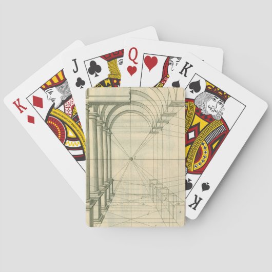 Jeu De Cartes Architecture vintage, Perspective Colonnes Arches (dos)