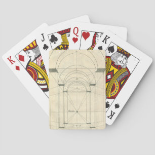 Jeu De Cartes Architecture vintage, perspective d'arche de la Re