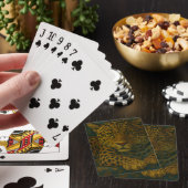 Jeu De Cartes Ardoise dorée - Leopard reposant en feuillage (In Situ)