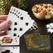 Jeu De Cartes Ardoise dorée - Leopard reposant en feuillage (In Situ)