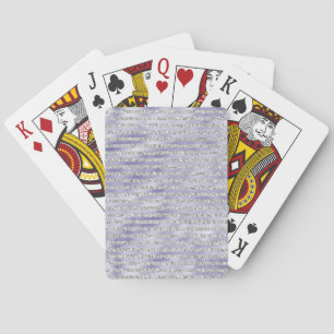 Jeu De Cartes Argent violet rayures Parties scintillant