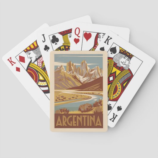 Jeu De Cartes Argentine Travel Art Vintage (dos)