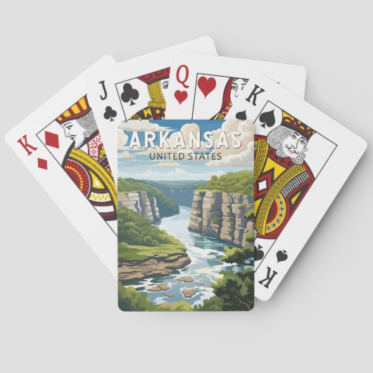 Jeu De Cartes Arkansas Travel Art Vintage (dos)