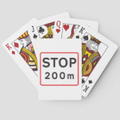 Jeu De Cartes Arrêt 200m Signal routier Sécurité de la signalisa (dos)