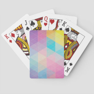 Jeu De Cartes Arrière - plan abstrait coloré de triangles