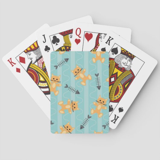 Jeu De Cartes arrière - plan avec des chats (dos)