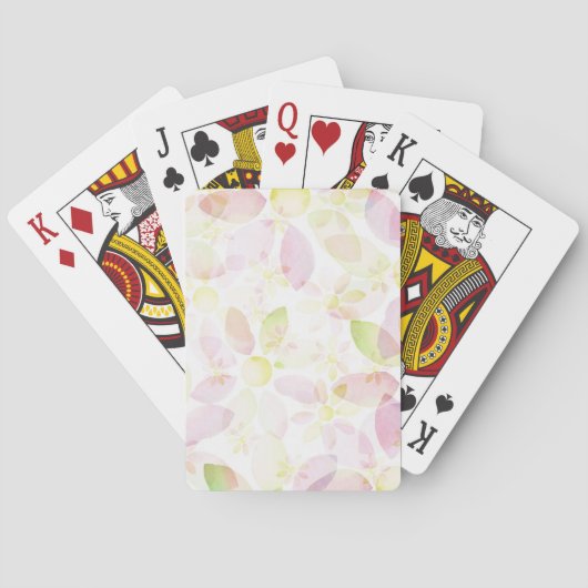 Jeu De Cartes Arrière - plan conçu de fleur d'aquarelle, texture (dos)