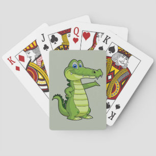 Jeu De Cartes Arrière - plan d'alligator de bande dessinée