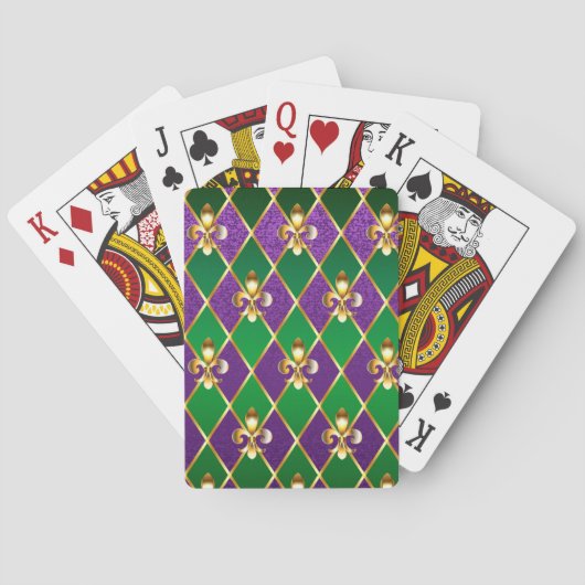 Jeu De Cartes Arrière - plan de bijoux Mardi Gras (dos)