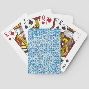 Jeu De Cartes Arrière - plan de carreaux bleus