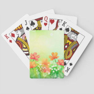 Jeu De Cartes Arrière - plan du printemps flou réaliste-2374
