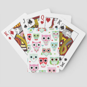Jeu De Cartes arrière - plan en pastel de hibou de couleur de