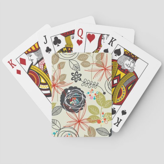 Jeu De Cartes Arrière - plan floral 3 (dos)