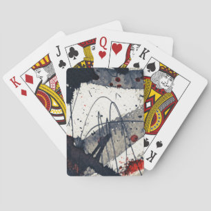 Jeu De Cartes Arrière - plan grunge abstrait, texture d'encre