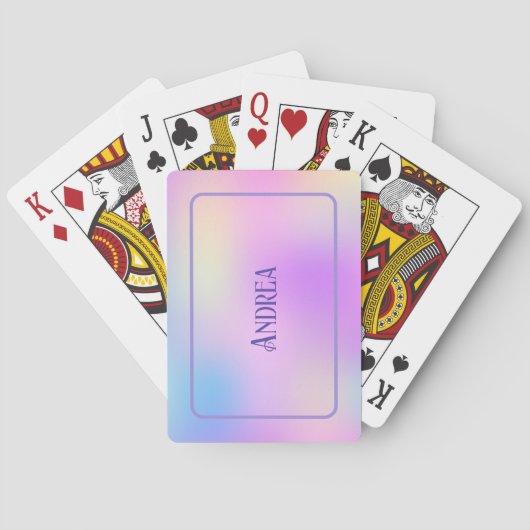 Jeu De Cartes Arrière - plan holographique coloré (dos)