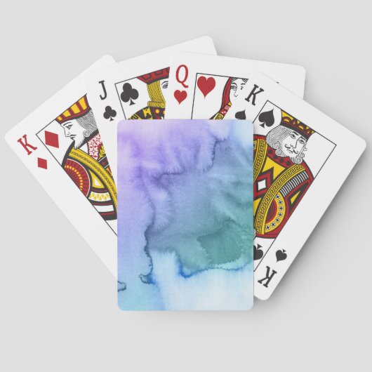 Jeu De Cartes Arrière - plan peint à la main d'aquarelle (dos)