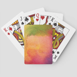 Jeu De Cartes Arrière - plan peint par aquarelle abstraite