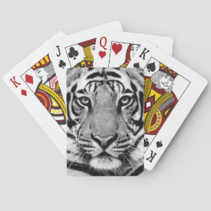 Jeu De Cartes Arrière - plan Tiger Face