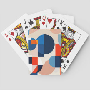 Jeu De Cartes Art Abstrait géométrique du milieu du siècle scand