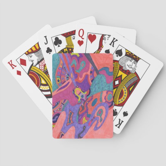 Jeu De Cartes Art Abstrait "Lune Crashers" (dos)