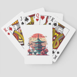 Jeu De Cartes Art coloré du bâtiment japonais