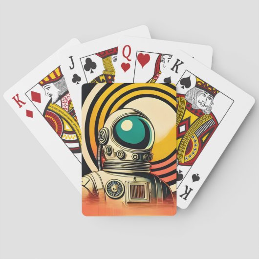 Jeu De Cartes Art d'atterrissage des astronautes du milieu du si (dos)