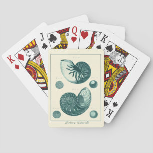 Jeu De Cartes Art de coquillage rouge et vert