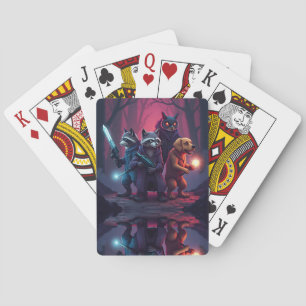 Jeu De Cartes Art de guerrier animal de la forêt mystique